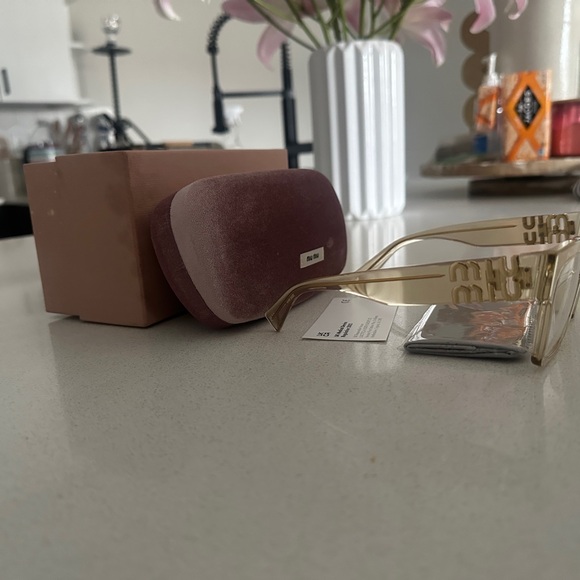 Miu Miu Tan Eyeglasses - Picture 5 of 9